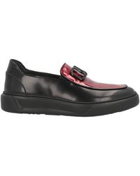 MICH SIMON - Burgundy Loafers Textile Fibers, Leather - Lyst