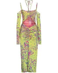 Versace Jeans Couture - Lime Maxi Dress Viscose, Elastane - Lyst