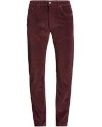 Moorer - Burgundy Pants Cotton, Elastane - Lyst