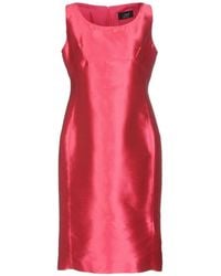 Clips - Fuchsia Midi Dress Polyester, Silk - Lyst