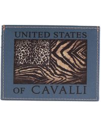 Roberto Cavalli - Slate Document Holder Polyester, Bovine Leather - Lyst