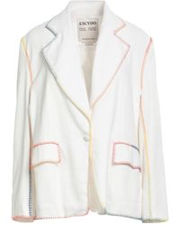 Escvdo - Embroidered Single-Breasted Blazer - Lyst