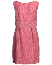 Alberta Ferretti - Antique Rose Mini Dress Polyester, Polyamide, Elastane - Lyst