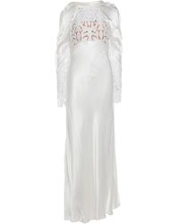 Self-Portrait Langes Kleid - Weiß