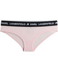 Camisón con ribete de encaje Karl Lagerfeld de Algodón de color Rosa Mujer Ropa de Lencería de Tops lenceros 
