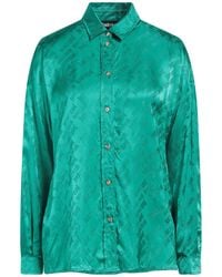 Just Cavalli - Studded Logo-Print Viscose Satin Shirt - Lyst