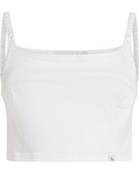 Calvin Klein - Top Cotton, Polyester, Elastane - Lyst