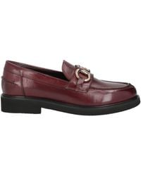 Calpierre - Burgundy Loafers Leather - Lyst