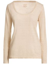 120% Lino - Sand T-Shirt Linen - Lyst