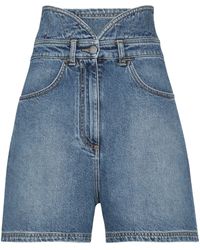Womens Clothing Shorts Jean and denim shorts Save 18% Philosophy Di Lorenzo Serafini Denim Shorts in Blue 