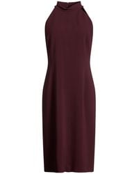 Kaos - Burgundy Midi Dress Polyester, Elastane - Lyst