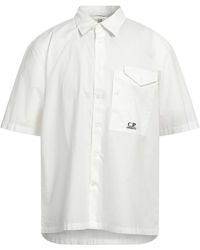 C.P. Company - Ivory Shirt Cotton - Lyst