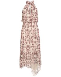 Patrizia Pepe - Cream Midi Dress Viscose - Lyst