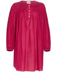 Isabel Marant - Mini Dress Cotton, Viscose - Lyst
