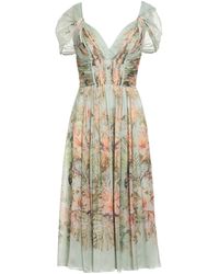 Alberta Ferretti - Midi Dress - Lyst