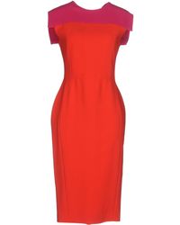 Antonio Berardi Colour Block Pencil Dress - Red
