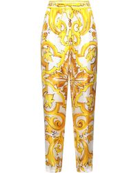 Dolce & Gabbana - Printed Casual Trousers - Lyst