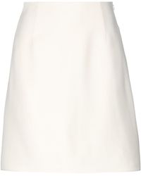 Dior - Ivory Midi Skirt Wool, Silk - Lyst