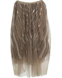 Brunello Cucinelli Falda a media pierna - Multicolor