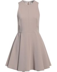 Ami Paris - Taupe Mini Dress Virgin Wool - Lyst