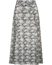Berwich - Light Maxi Skirt Cotton, Silk - Lyst