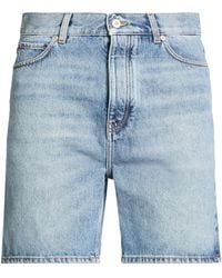 Loewe - Denim Shorts Cotton, Calfskin - Lyst
