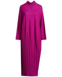 Marina Rinaldi - Mauve Midi Dress Virgin Wool - Lyst