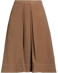 Aspesi - Camel Midi Skirt Cotton, Elastane - Lyst
