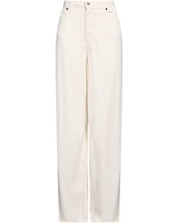 Cruna - Ivory Pants Polyester, Elastane - Lyst