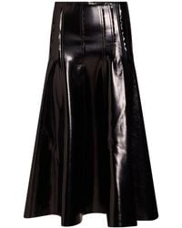 Norma Kamali - Midi Skirt Polyurethane - Lyst