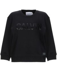 Calvin Klein Cropped-Sweatshirt mit Logo - Schwarz
