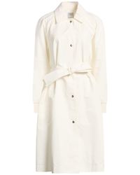 Fedeli - Ivory Overcoat & Trench Coat Cotton, Elastane - Lyst