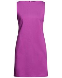 Nenette - Mauve Mini Dress Viscose, Polyamide, Elastane - Lyst