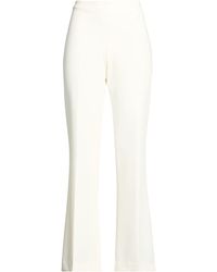 LANACAPRINA - Ivory Pants Polyester, Viscose, Elastane - Lyst