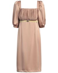 Tassos Mitropoulos - Camel Midi Dress Pes - Lyst