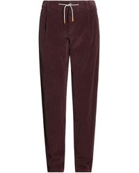 Eleventy - Burgundy Pants Cotton, Elastane - Lyst