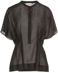 Semicouture - Top Cotton, Silk - Lyst