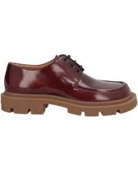 Maison Margiela - Burgundy Lace-Up Shoes Leather - Lyst