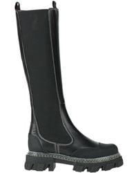 Ganni - Boot Leather, Rubber - Lyst