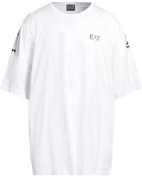 EA7 - T-Shirt Cotton - Lyst