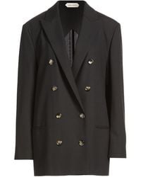 Alberta Ferretti - Blazer Polyester, Wool, Elastane - Lyst