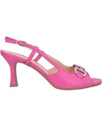 Lorenzo Mari - Fuchsia Sandals Leather - Lyst