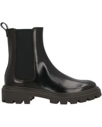 Tod's - Ankle Boots Leather, Textile Fibers - Lyst