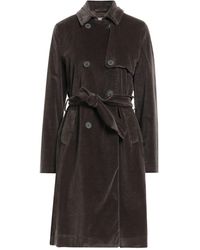 Kiltie - Steel Overcoat & Trench Coat Cotton, Viscose, Elastane - Lyst