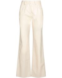 Marella - Cream Pants Viscose, Polyester, Cotton, Metal Fiber, Polyurethane - Lyst