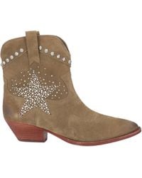 Ash - Military Ankle Boots Leather - Lyst