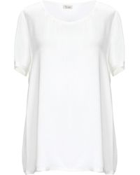 HER SHIRT HER DRESS - Top Silk, Lycra - Lyst