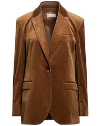 Alberto Biani - Camel Blazer Cotton, Elastane - Lyst