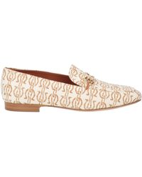 Ferragamo - Ivory Loafers Textile Fibers - Lyst