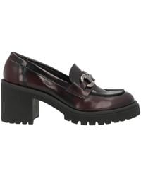 Nila & Nila - Burgundy Loafers Synthetic Material - Lyst